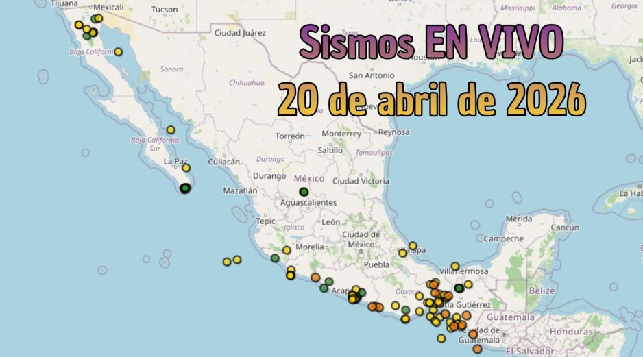 EN VIVO | Sismos en México | Lunes 20 de abril. ESPECIAL / SSN