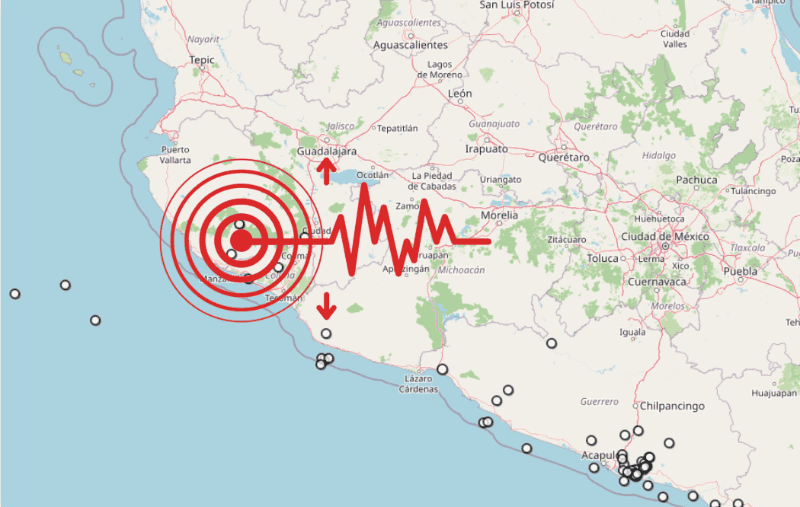 &nbsp;Sismo en Jalisco. ESPECIAL / SSN