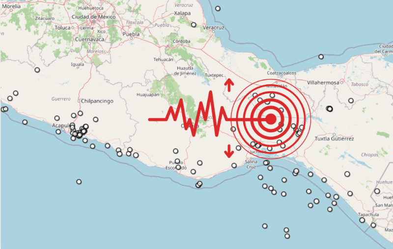 &nbsp;Sismo en Oaxaca. ESPECIAL / SSN