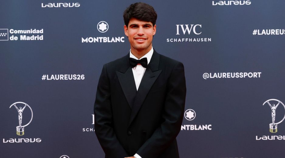 Ganador de 26 títulos ATP y actual número 2 del mundo, Alcaraz conquistó 8 torneos el año pasado; este año ganó en Australia y en Doha. EFE / J. J. Guillén