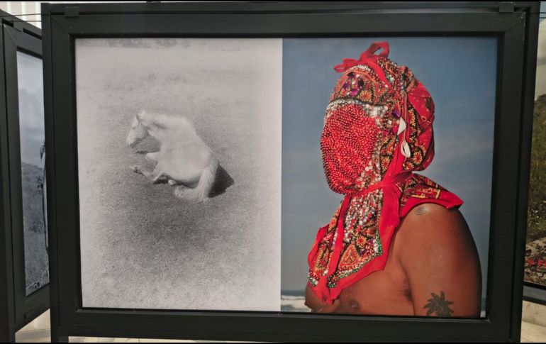 Las máscaras creadas con materiales naturales y objetos recolectados en Oaxaca se convierten en el eje principal de la propuesta artística.