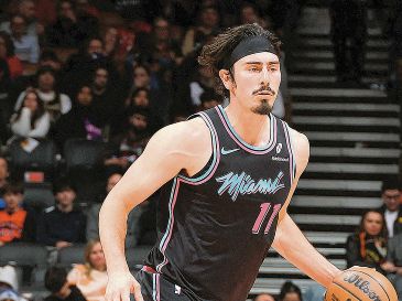 Jiame Jaquez Jr. El mexicano se consolida como una pieza clave del Heat. AFP