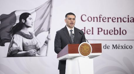 Harfuch expuso que siguen las investigaciones contra quienes participaron en la quema de vehículos y establecimientos durante el 22 de febrero pasado. EFE/J. Méndez