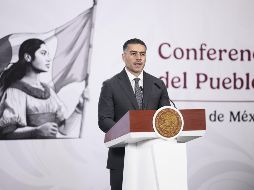 Harfuch expuso que siguen las investigaciones contra quienes participaron en la quema de vehículos y establecimientos durante el 22 de febrero pasado. EFE/J. Méndez