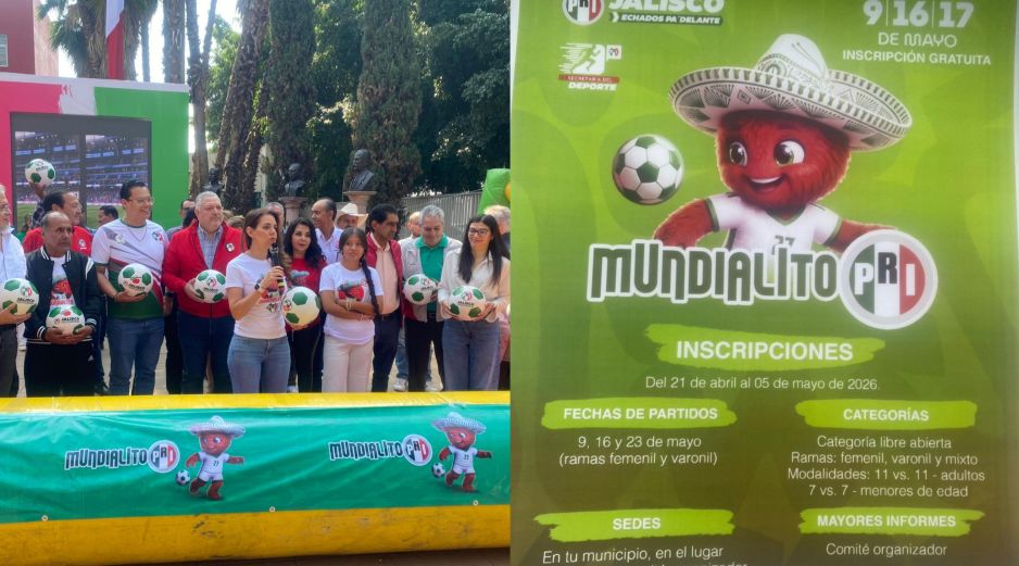 La convocatoria del Mundialito del PRI estará abierta del día de hoy 21 de abril al 5 de mayo. EL INFORMADOR / R. Casas