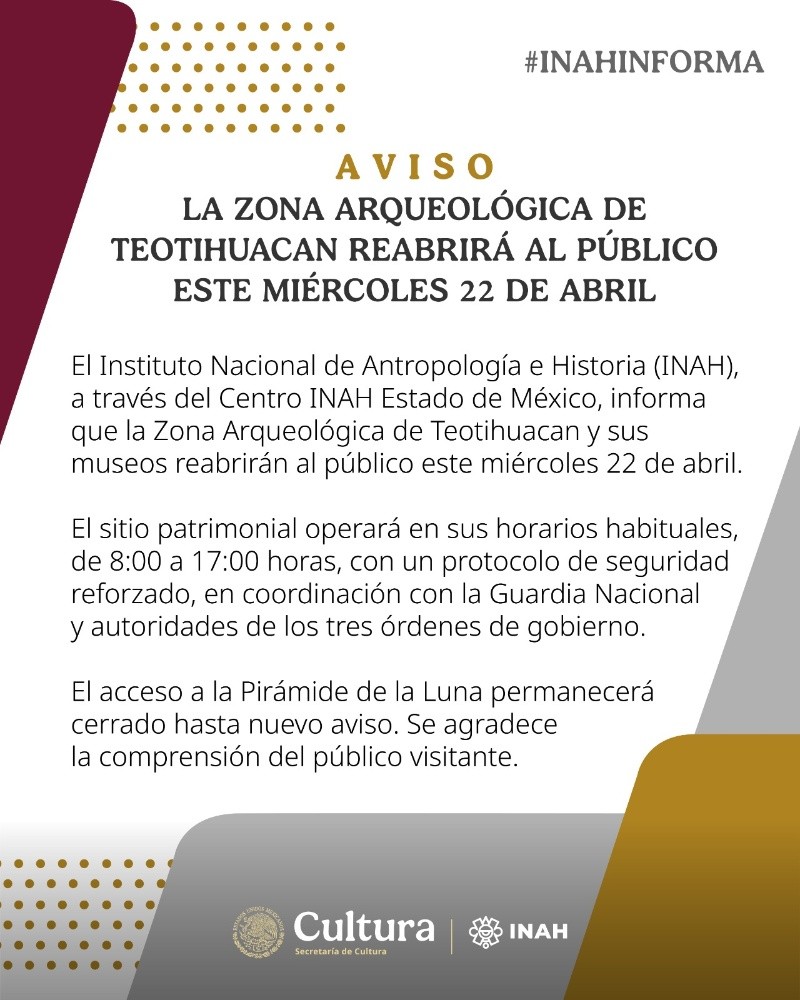 FACEBOOK/Instituto Nacional de Antropología e Historia&nbsp;