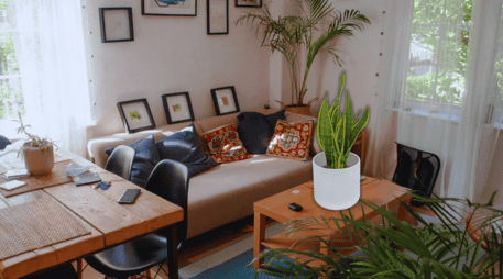 Las plantas actúan como filtros naturales que purifican el ambiente cerrado de los departamentos modernos, eliminando toxinas comunes del aire y mejorando la oxigenación nocturna. ESPECIAL / CANVA