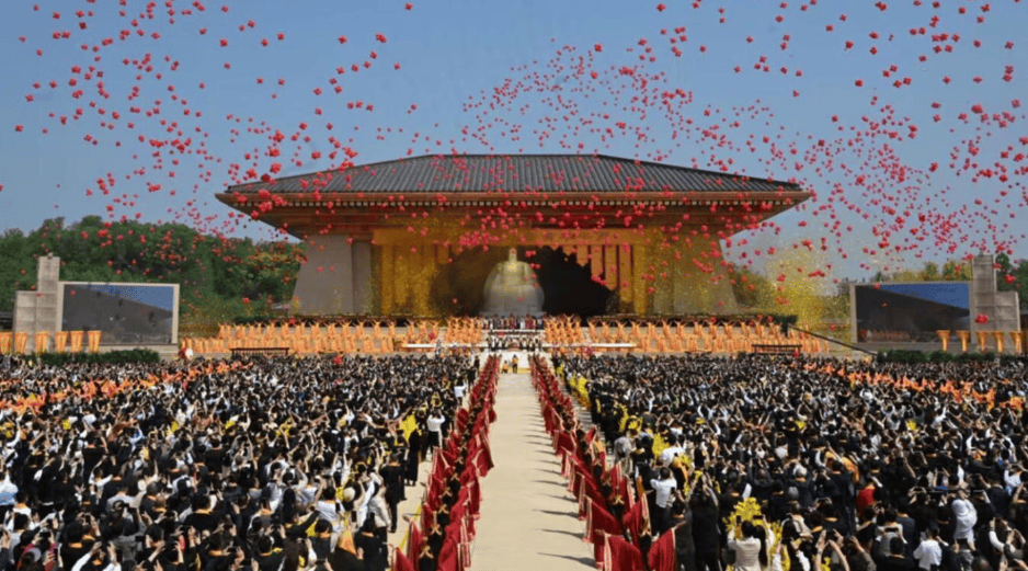 A Huangdi se le atribuyen invenciones como la medicina tradicional, la escritura, los carros y las embarcaciones. EFE/The Ancestor Worship Ceremony of the Yellow Emperor