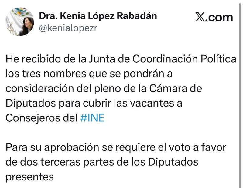 X / @kenialopezr&nbsp;