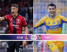 Atlas y Tigres se miden este miércoles en Guadalajara, donde ambos equipos buscarán asegurar su pase a la Liguilla. ESPECIAL / IMAGO7 y CANVA