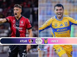 Atlas y Tigres se miden este miércoles en Guadalajara, donde ambos equipos buscarán asegurar su pase a la Liguilla. ESPECIAL / IMAGO7 y CANVA