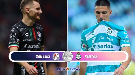 El Atlético de San Luis buscará aprovechar su localía para sumar tres puntos y agravar la crisis de Santos Laguna en la recta final del torneo. ESPECIAL / IMAGO7 y CANVA