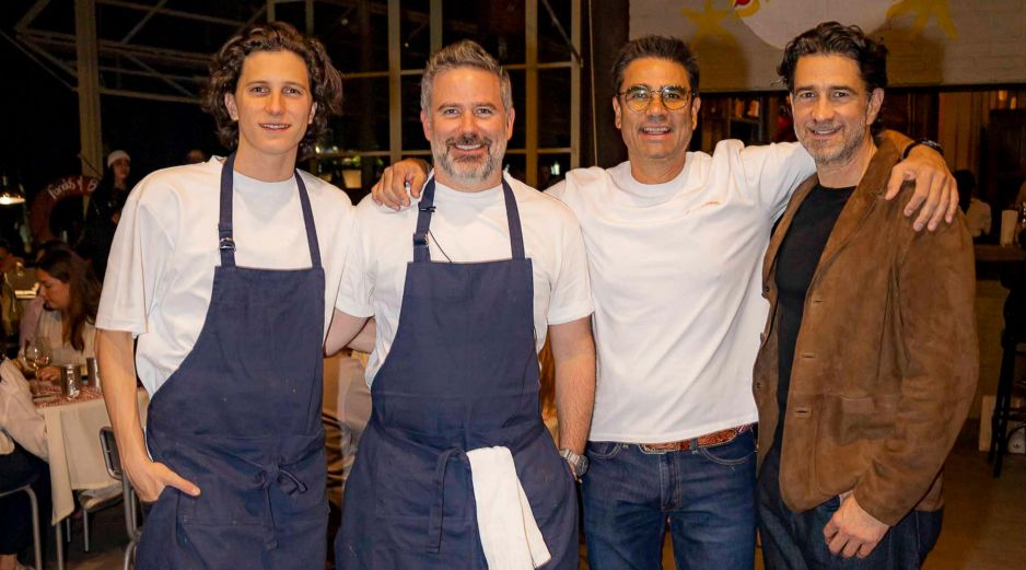 Roberto Morales, Chema Martínez Gallardo, Dax Rivera Maya y Andrés Morales. GENTE BIEN JALISCO / Apertura de Fondos & Bikinis