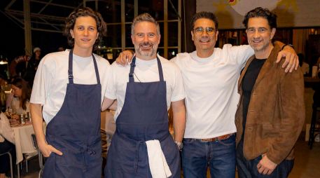 Roberto Morales, Chema Martínez Gallardo, Dax Rivera Maya y Andrés Morales. GENTE BIEN JALISCO / Apertura de Fondos & Bikinis