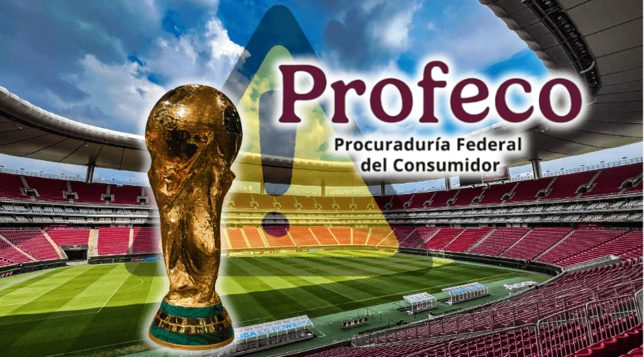La Profeco subrayó la importancia de que la población aficionada adquiera boletos para los partidos y experiencias exclusivas del Mundial 2026 únicamente en sitios oficiales. EL INFORMADOR/ARCHIVO ESPECIAL/Canva
