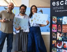 La Escola Superior de Cinema i Audiovisuals de Catalunya (ESCAC) y el FICG anunciaron, a través de una rueda de prensa llevada a cabo en el Conjunto Santander de Artes Escénicas, a los becarios de 2026: Viviana Zúñiga Rojas y Gustavo Mateu Paredes. EL INFORMADOR / J. Acosta
