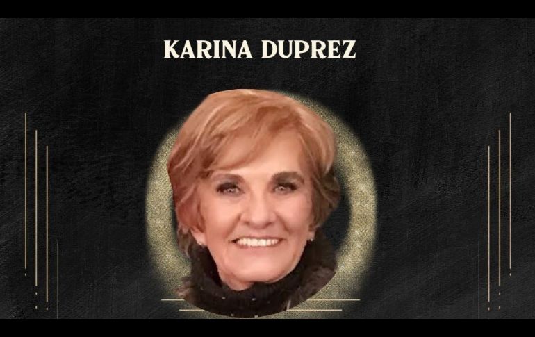Karina Duprez tuvo una prolífica carrera en el entretenimiento mexicano. ESPECIAL/ANDI