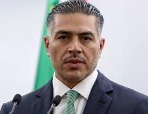 El secretario de Seguridad y Protección Ciudadana, Omar García Harfuch, habla en una rueda de prensa este miércoles, en Ciudad de México. EFE/M. Hartz