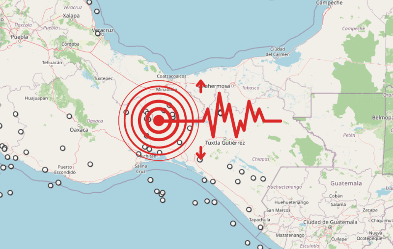 &nbsp;Sismo en Oaxaca. ESPECIAL / SSN