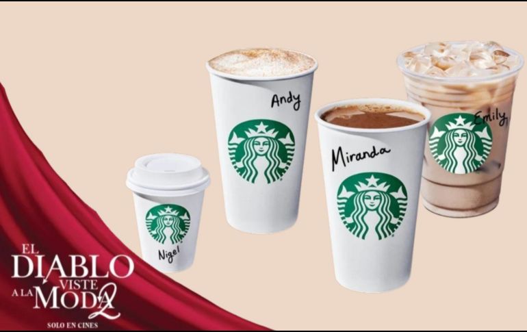 Los fans podrán pedir en México y otros países cuatro bebidas exclusivas inspiradas en Miranda, Andy, Nigel y Emily. STARBUCKS/ESPECIAL