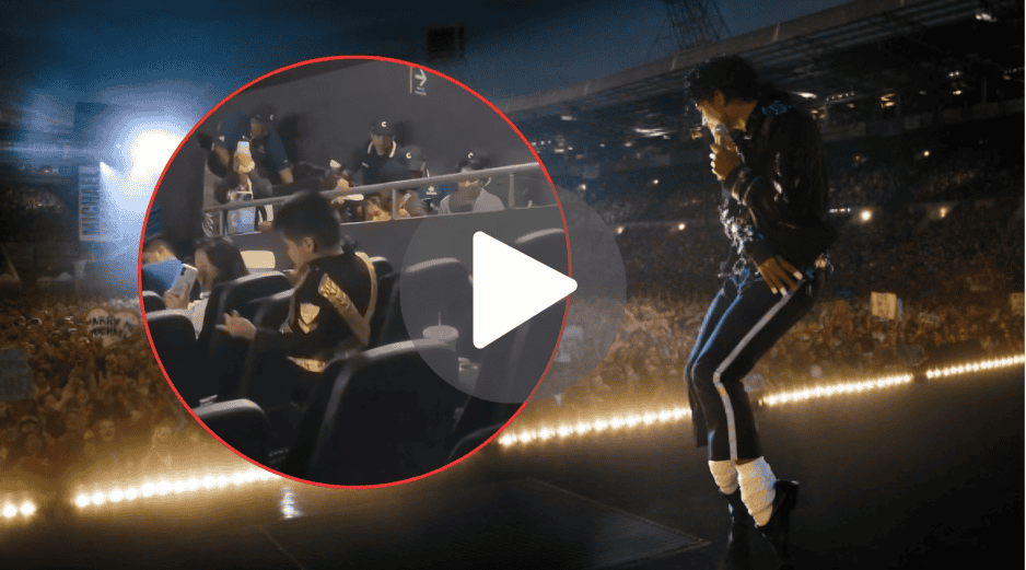Al terminar la película, un niño disfrazado de Michael Jackson protagonizó un gran momento. ESPECIAL