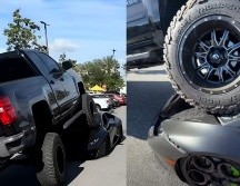 Una conductora pasó por encima de un Lamborghini valuado en casi 9 millones de pesos. INSTAGRAM/@1realramon/ESPECIAL