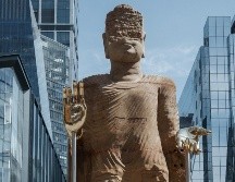 La estatua del artista Tuan Andrew Nguyen se presenta como la más reciente obra encargada para el High Line. EFE/O. Fedorova