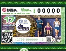 El billete del Sorteo Superior 2881 conmemoró el Día Internacional del Deporte para el Desarrollo y la Paz (6 de abril). X/lotenal