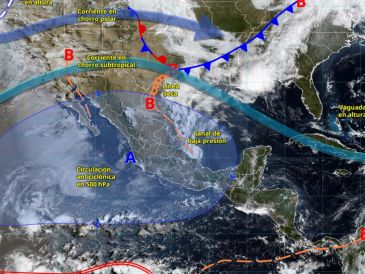 En el pronóstico extendido de 72 a 96 horas, se anticipa un incremento adicional en las temperaturas y una disminución general en las lluvias. ESPECIAL/ SMN.