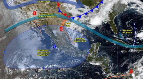 En el pronóstico extendido de 72 a 96 horas, se anticipa un incremento adicional en las temperaturas y una disminución general en las lluvias. ESPECIAL/ SMN.