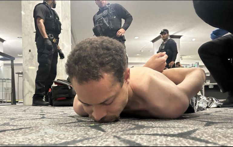 Trump compartió en su red social Truth Social imágenes del hombre arrestado. EFE/ @realDonaldTrump