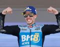 El piloto español de MotoGP Álex Márquez celebra su victoria tras la carrera de motoGP del Gran Premio de España de Motociclismo de 2026. EFE/J. Manuel Vidal