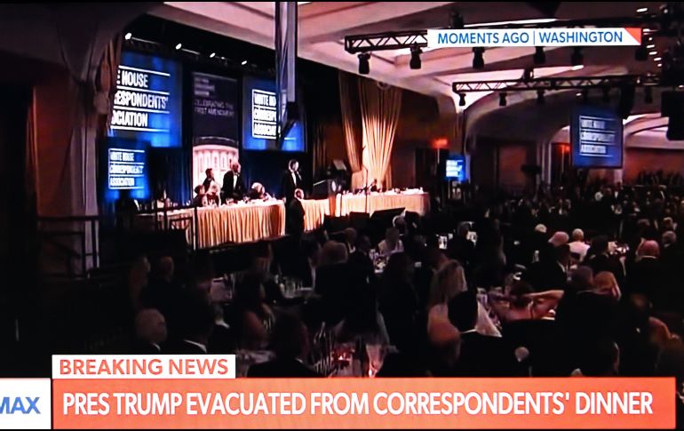 Donald Trump, confirmó el sábado por la noche que el autor del tiroteo en la cena de corresponsales de la Casa Blanca se encuentra bajo custodia. Xinhua/ARCHIVO