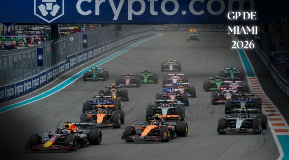 Las acciones del fin de semana, en el regreso de la F1, se llevarán a cabo del viernes 1 al domingo 3 de mayo en el Autódromo Internacional de Miami. ESPECIAL / AFP y CANVA