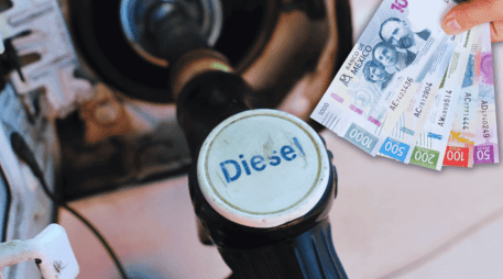 El 71.64% de las gasolineras en el país venden el diésel en menos de 28.28 pesos por litro, mientras que un 7.79% lo comercializa en rangos intermedios. ESPECIAL / CANVA