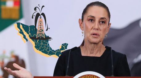 La Presidenta explicó que si bien México cuenta con petróleo y refinerías, el precio de los combustibles se establece desde el mercado global.  EFE / M. Guzmán