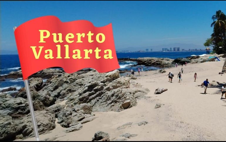 Así se encuentran las playas de Puerto Vallarta este lunes 27 de abril de 2026. ESPECIAL / FACEBOOK Protección Civil y Bomberos Puerto Vallarta