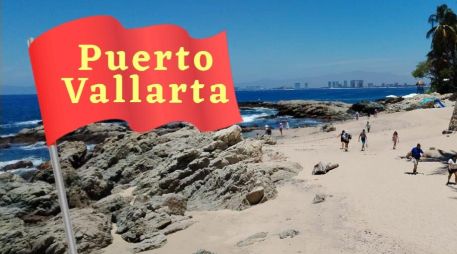 Así se encuentran las playas de Puerto Vallarta este lunes 27 de abril de 2026. ESPECIAL / FACEBOOK Protección Civil y Bomberos Puerto Vallarta