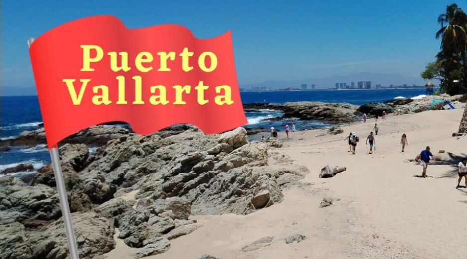 Así se encuentran las playas de Puerto Vallarta este lunes 27 de abril de 2026. ESPECIAL / FACEBOOK Protección Civil y Bomberos Puerto Vallarta