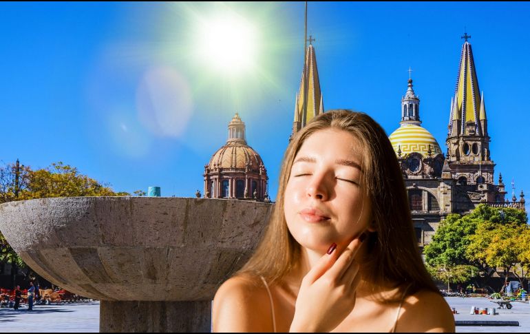 Ante las altas temperaturas y la radiación solar en Jalisco, es importante el uso de protector solar y evitar la exposición directa al sol. ESPECIAL / EL INFORMADOR y CANVA