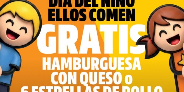 Carl’s Jr. regalará hamburguesas y estrellas de pollo a niños el Día del Niño en México