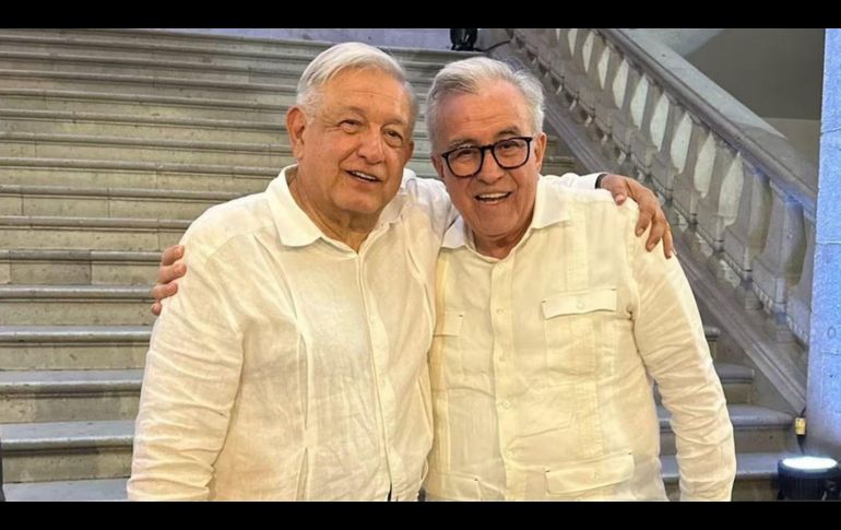 López Obrador le ofreció su respaldo incondicional a Rubén Rocha Moya a pesar de las pruebas en su contra. X/rochamoya_