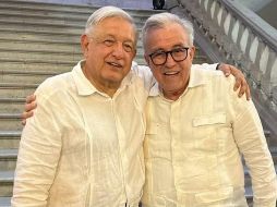 López Obrador le ofreció su respaldo incondicional a Rubén Rocha Moya a pesar de las pruebas en su contra. X/rochamoya_