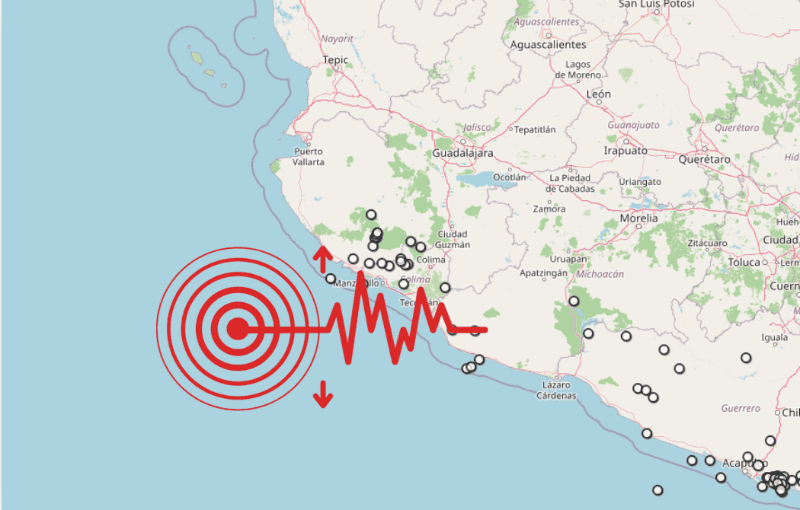 &nbsp;Sismo en Jalisco. ESPECIAL / SSN