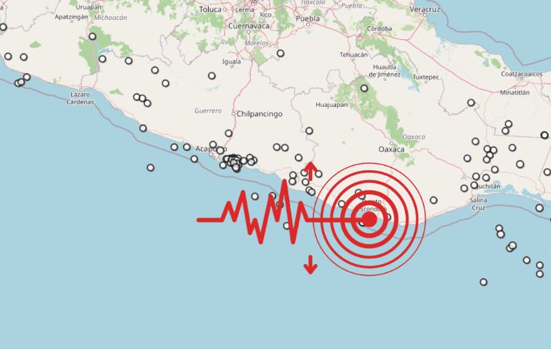 &nbsp;Sismo en Oaxaca. ESPECIAL / SSN