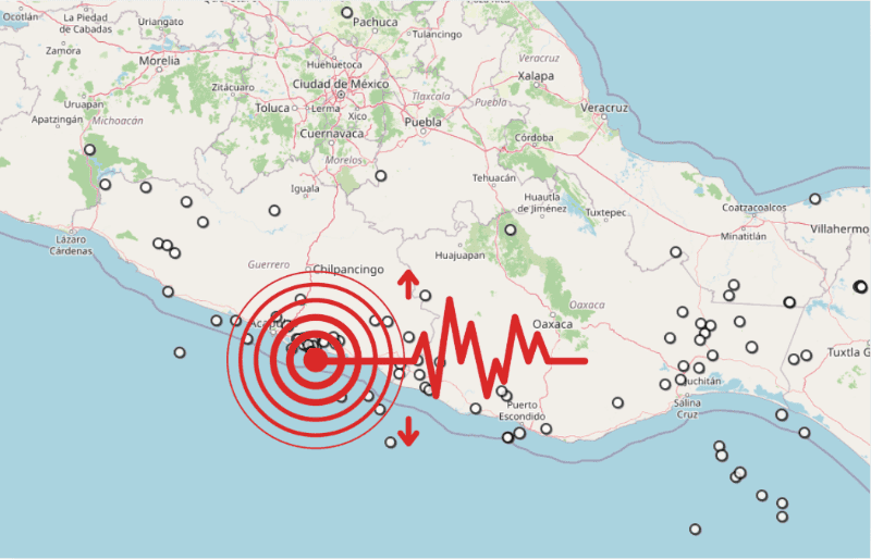 &nbsp;Sismo en Guerrero. ESPECIAL / SSN