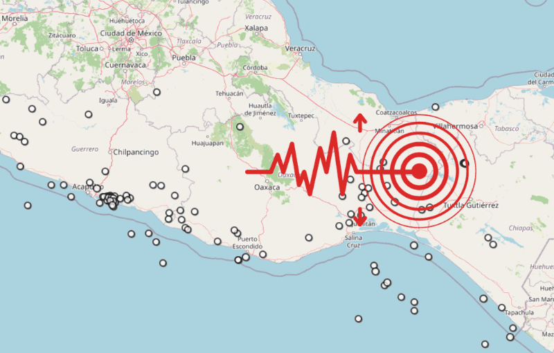 &nbsp;Sismo en Chiapas. ESPECIAL / SSN