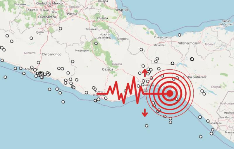&nbsp;Sismo en Chiapas. ESPECIAL / SSN