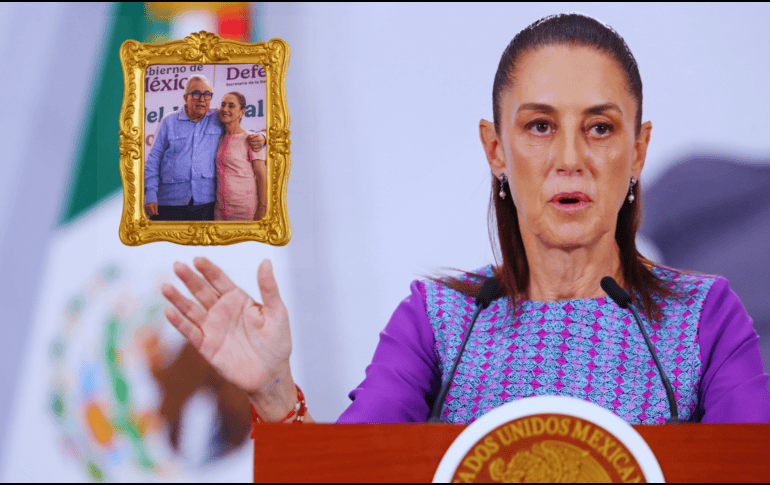 La Presidenta Claudia Sheinbaum Pardo se posicionó este jueves 30 de abril sobre el caso del gobernador de SInaloa. EFE / M. Guzmán - FACEBOOK / Rubén Rocha Moya