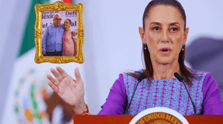 La Presidenta Claudia Sheinbaum Pardo se posicionó este jueves 30 de abril sobre el caso del gobernador de SInaloa. EFE / M. Guzmán - FACEBOOK / Rubén Rocha Moya